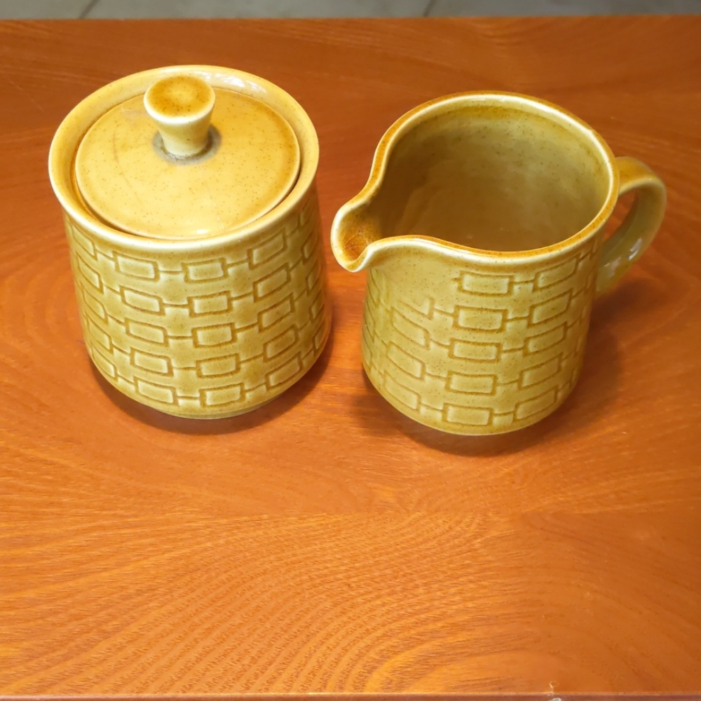International Stoneware "Topaz" Creamer/Sugar